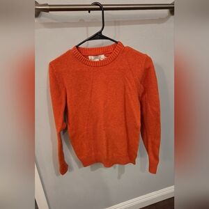 H&M Vibrant Orange Crew Neck Sweater